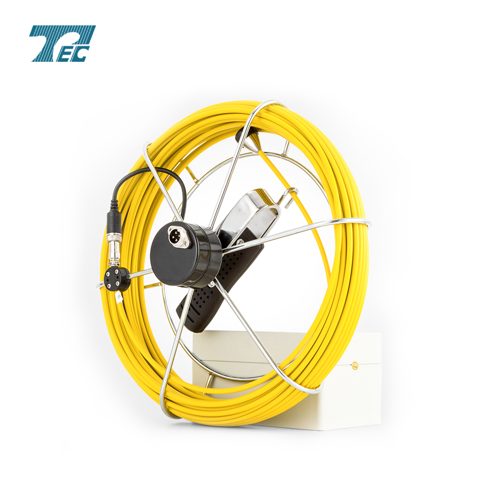 Pipe inspection cable wheel